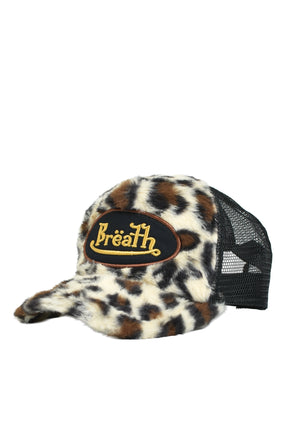 FAUX LEOPARD FUR CAP / BRW 