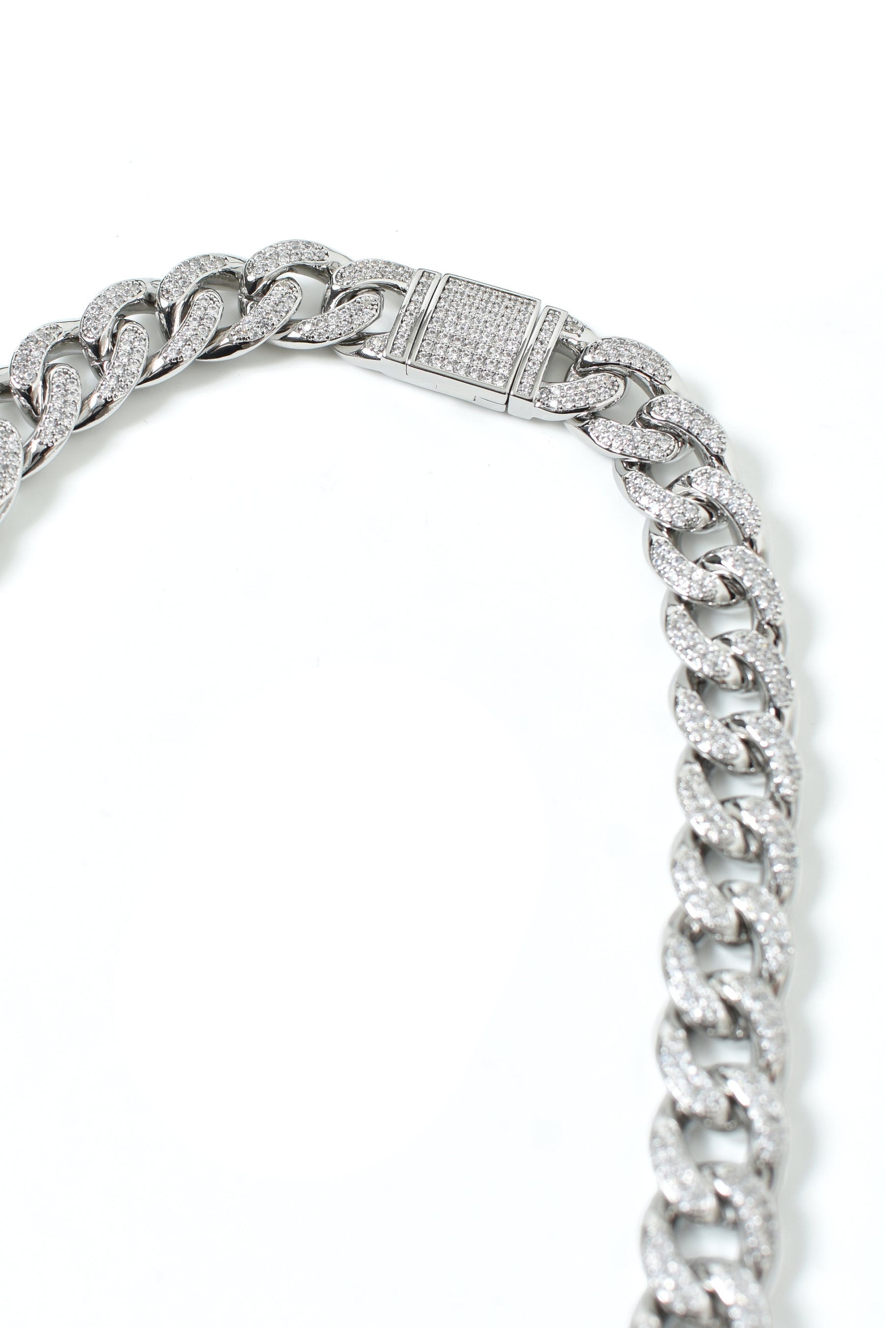 BH ZIRCONIA CHAIN NECKLACE / SILVER