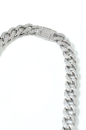 BH ZIRCONIA CHAIN NECKLACE / SILVER