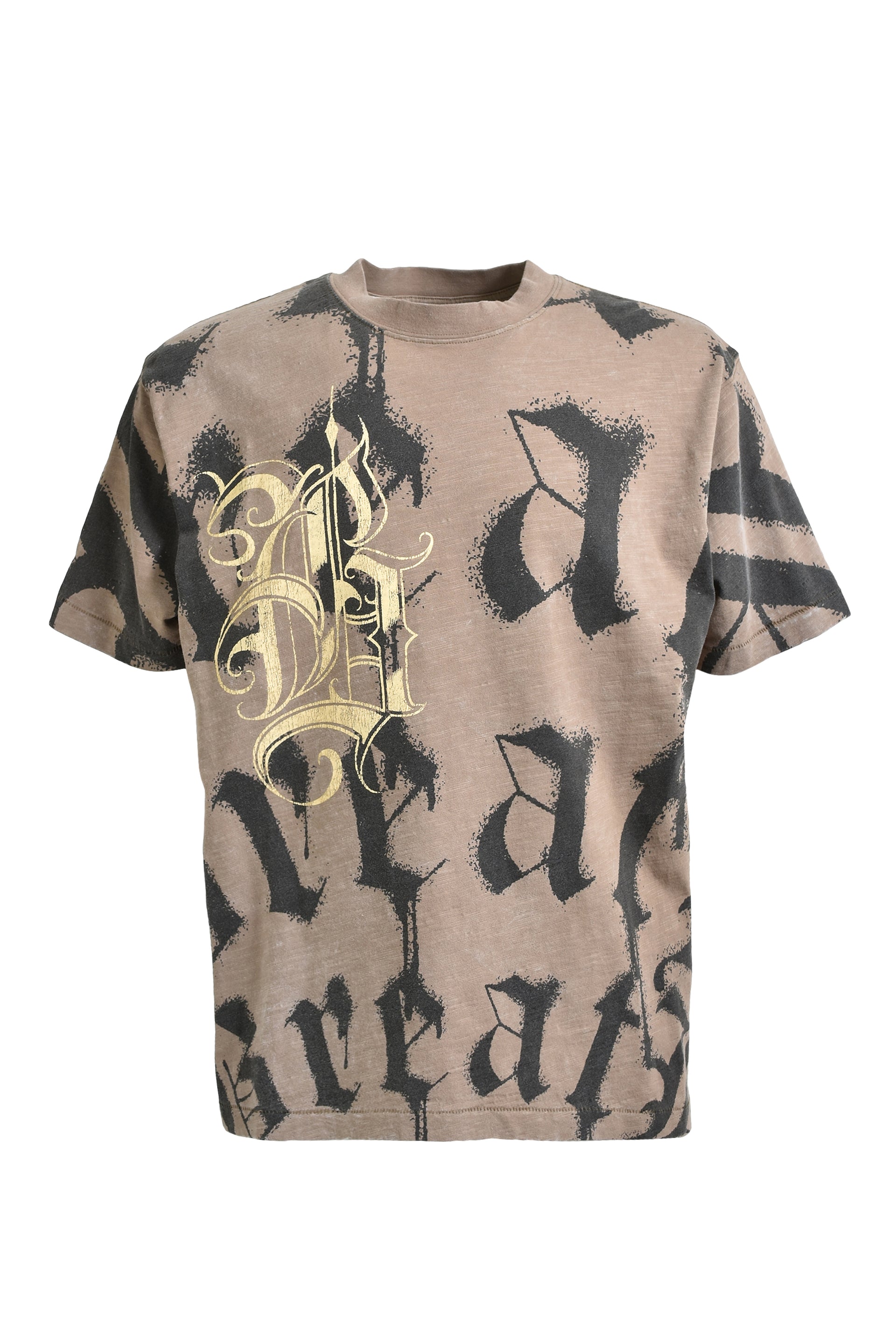 BREATH SUICIDE BLACK LETTERD LOGO TEE / DUST