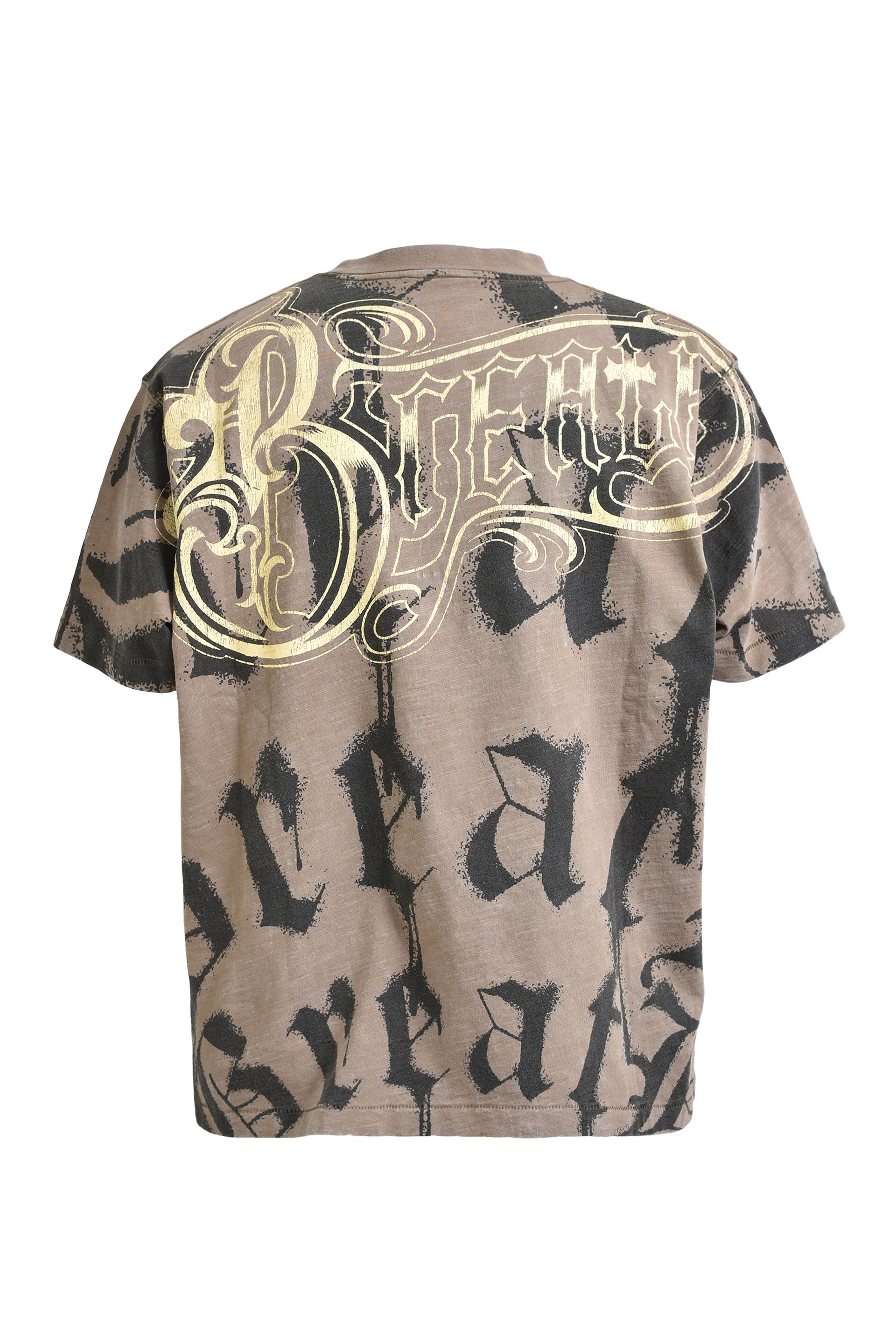 BREATH SUICIDE BLACK LETTERD LOGO TEE / DUST