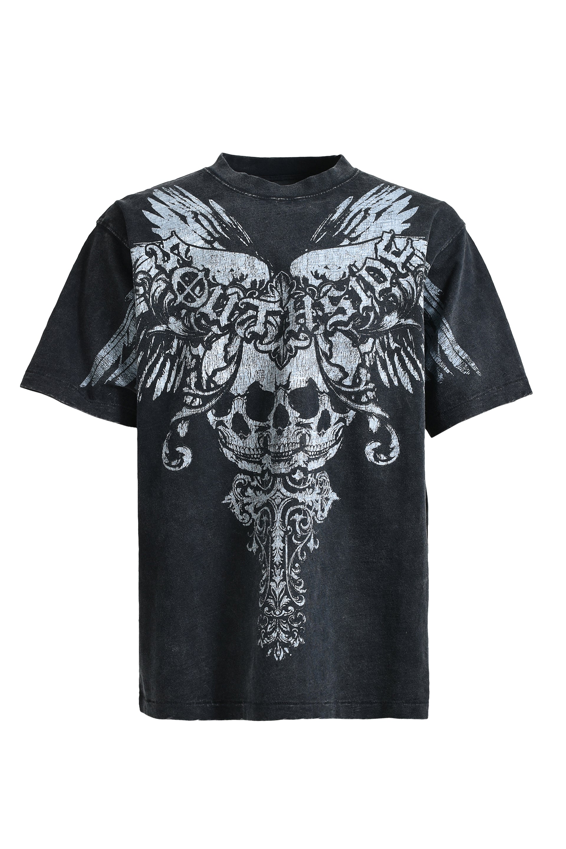 BREATH SKULL WING LOGO TEE / BLK