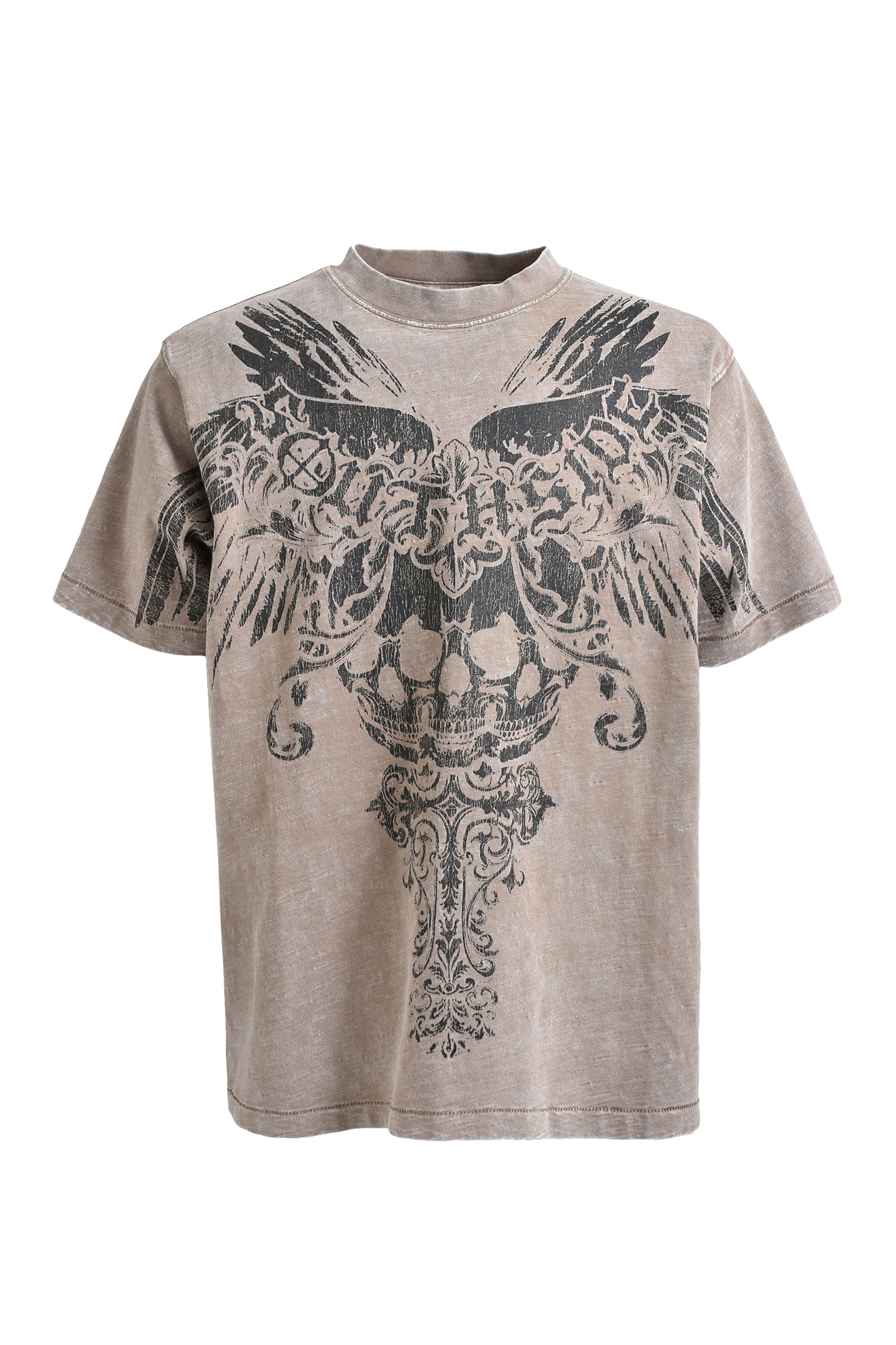 BREATH SKULL WING LOGO TEE / DUST
