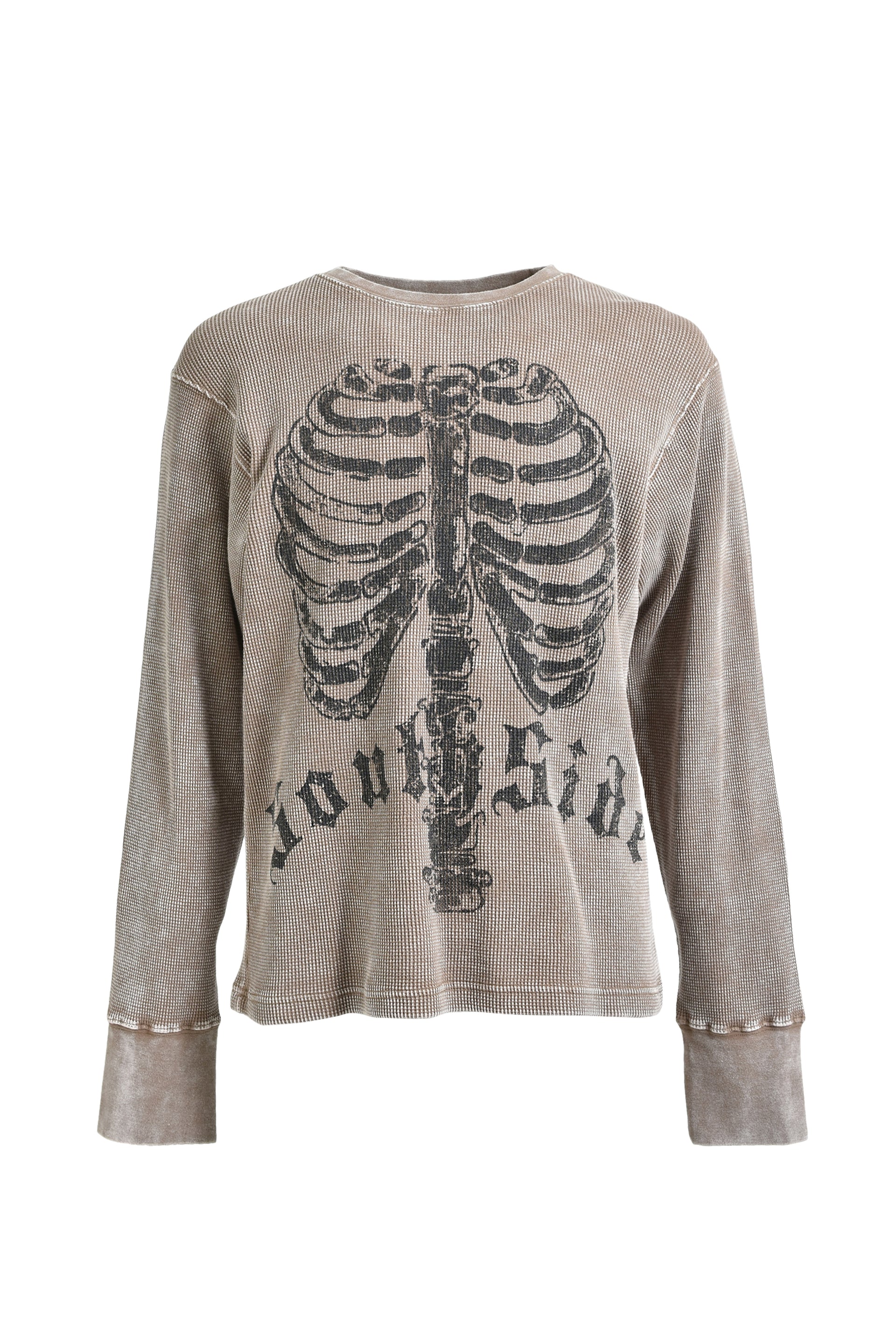 BREATH NATURAL BORN WAFFLE LS TEE / DUST