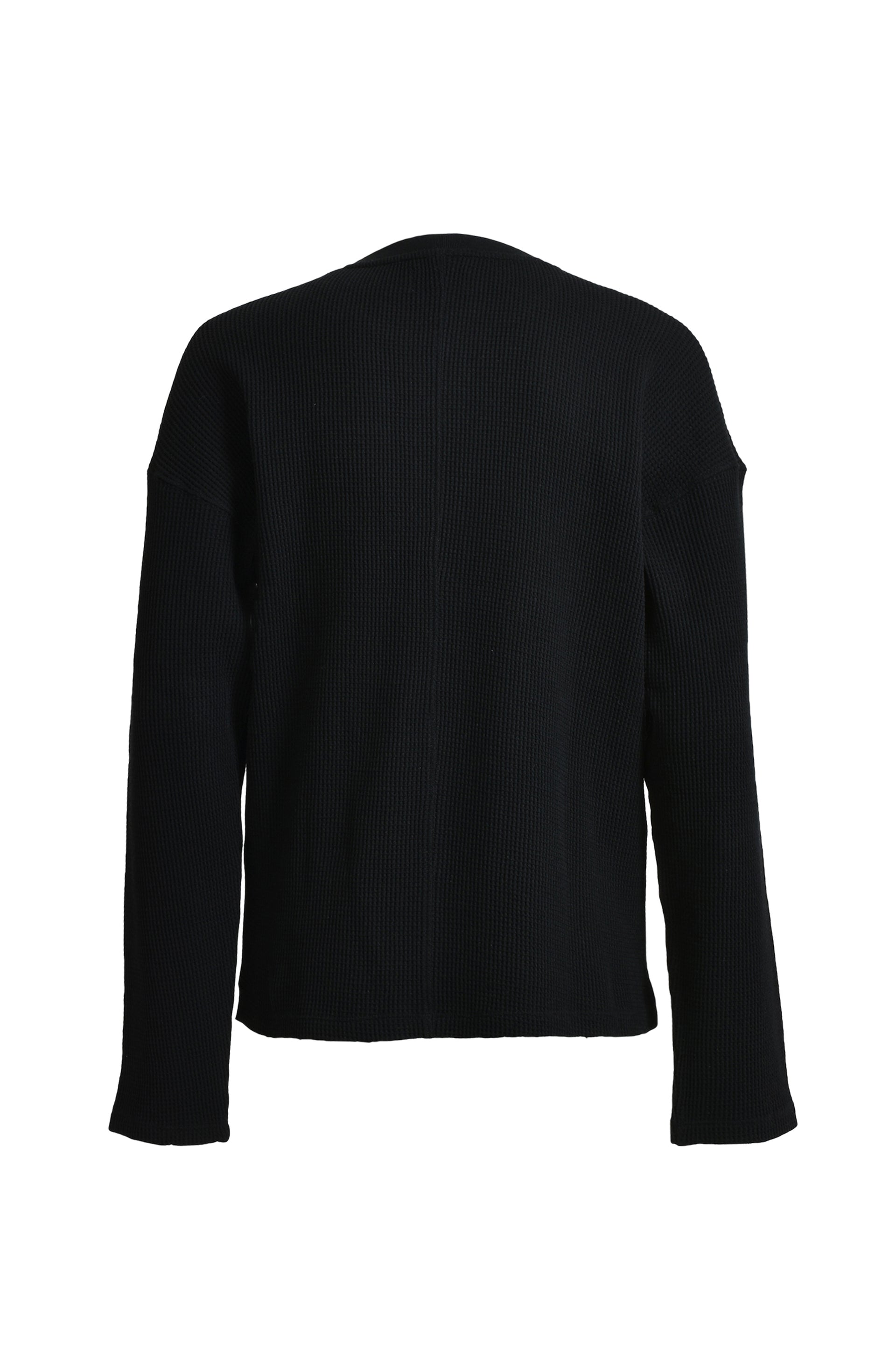 BREATH NEWRICH WAFFLE LS TEE / BLK