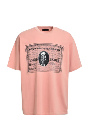 BREATH BLACK CARD TEE / L.PINK