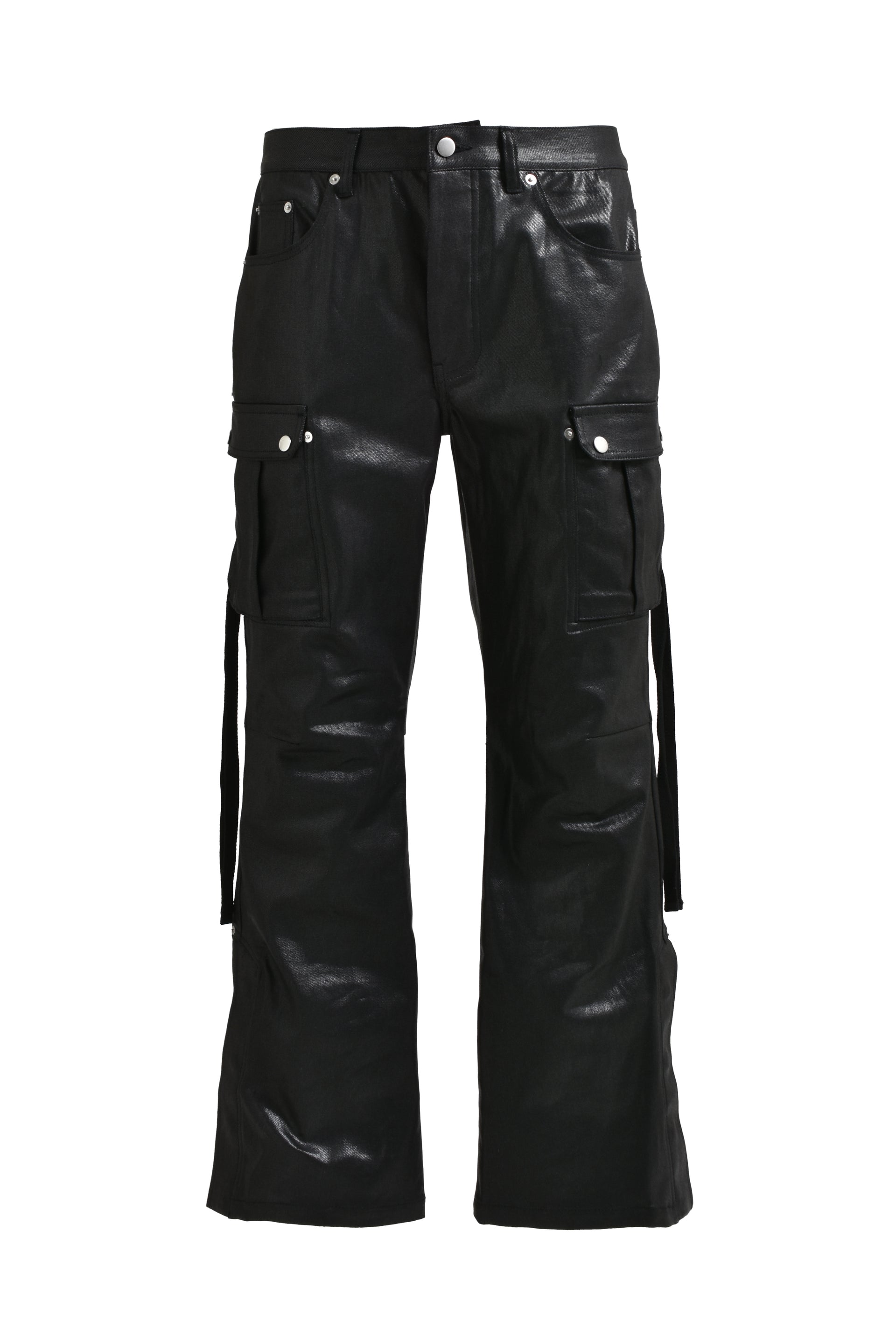 BREATH COATING BOOTCUT CARGO PANTS / BLK