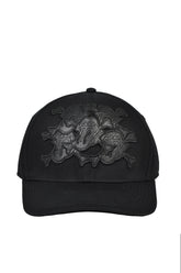 GRILL & TAN & BONE PATCH CAP / BLK