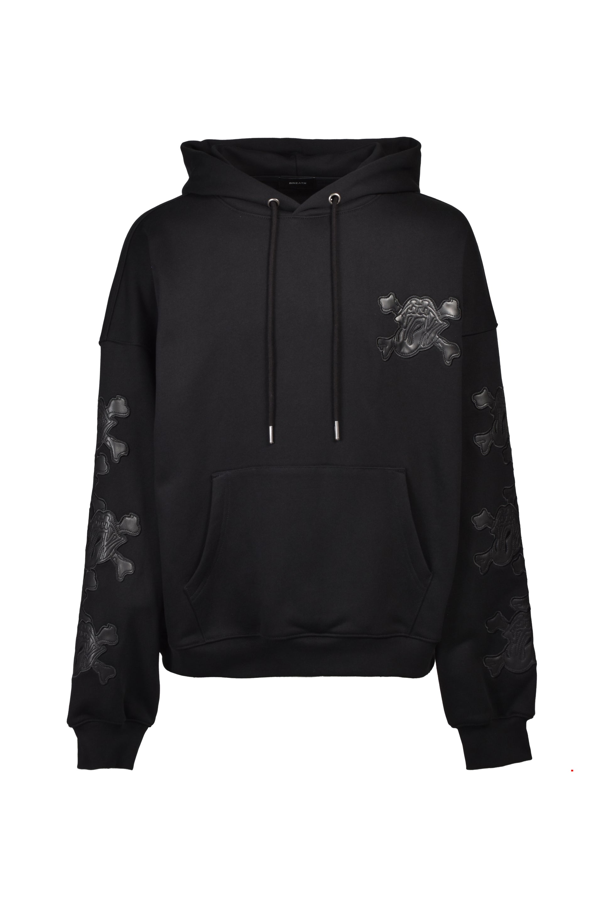 GRILL & TAN & BONE PATCH HOODIE / BLK