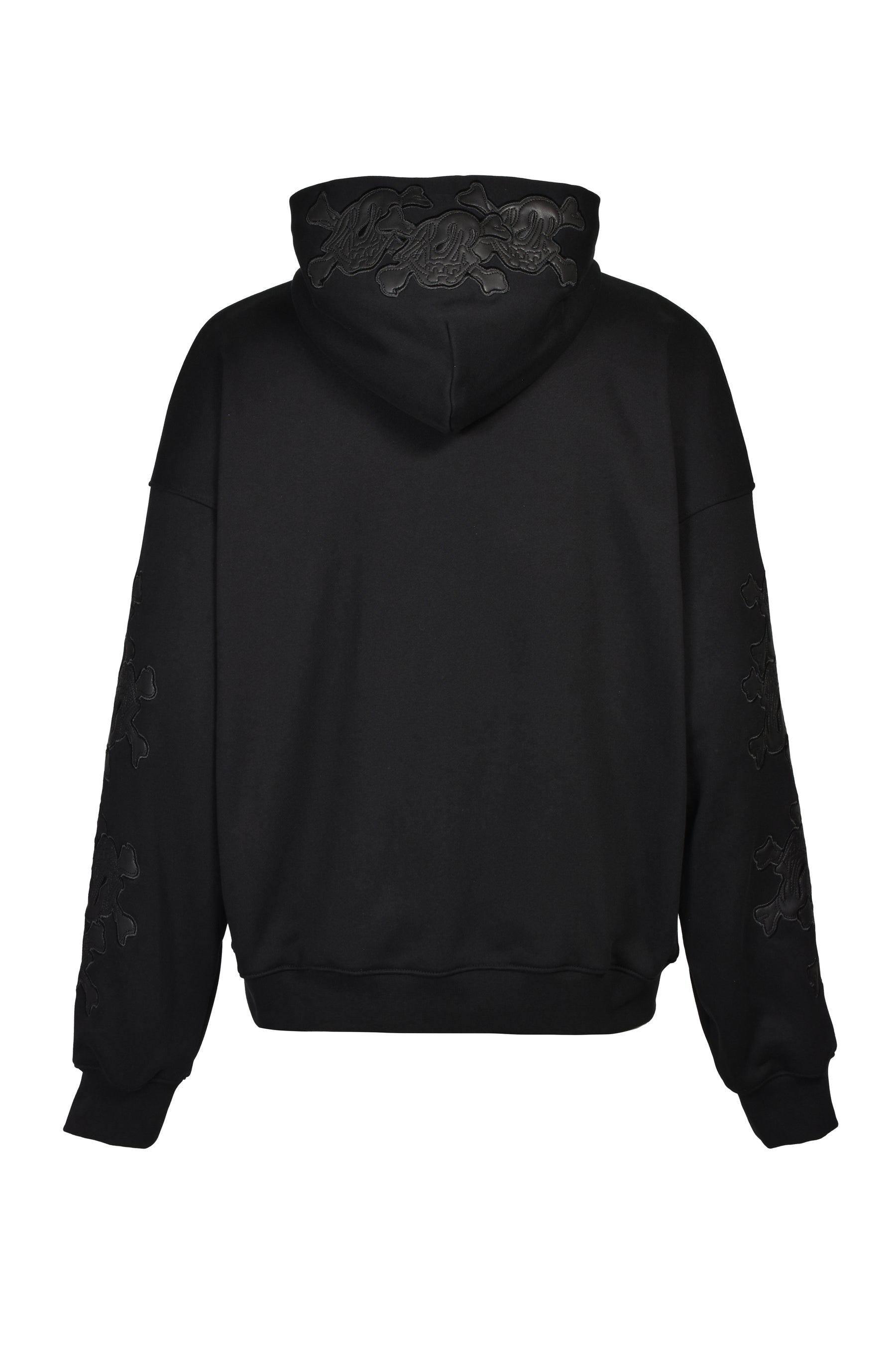 GRILL & TAN & BONE PATCH HOODIE / BLK
