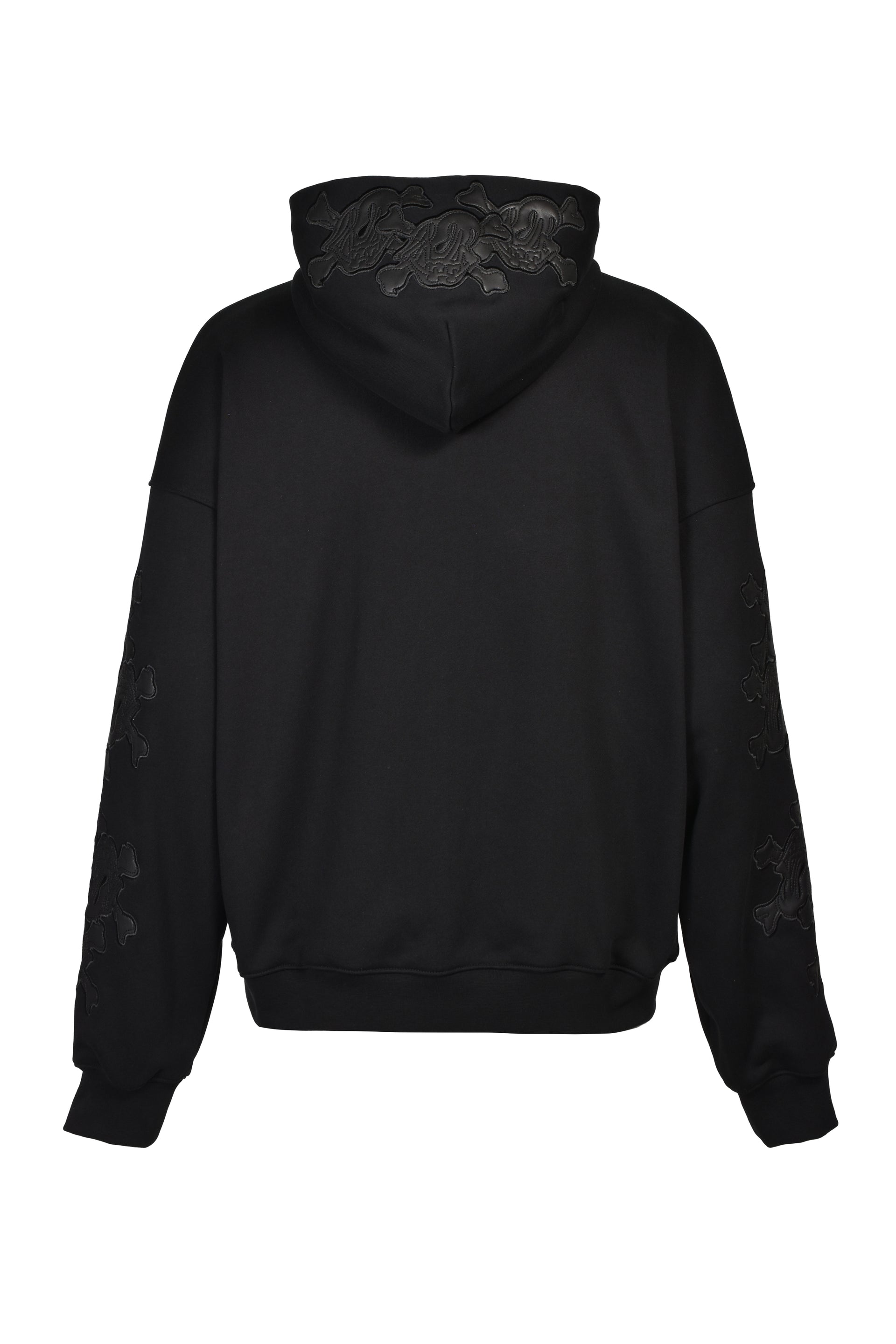GRILL & TAN & BONE PATCH HOODIE / BLK