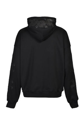 GRILL & TAN & BONE PATCH HOODIE / BLK