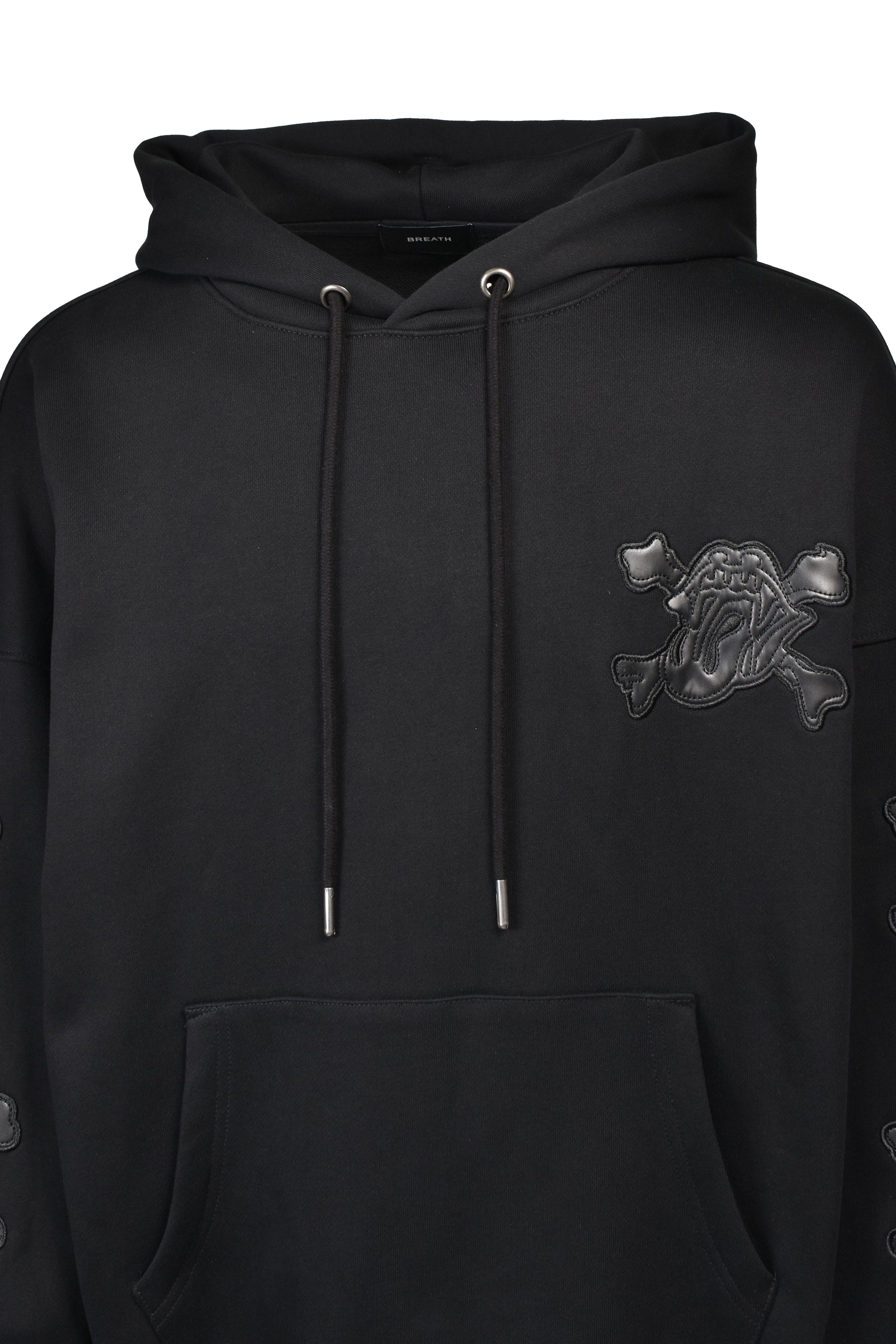 GRILL & TAN & BONE PATCH HOODIE / BLK