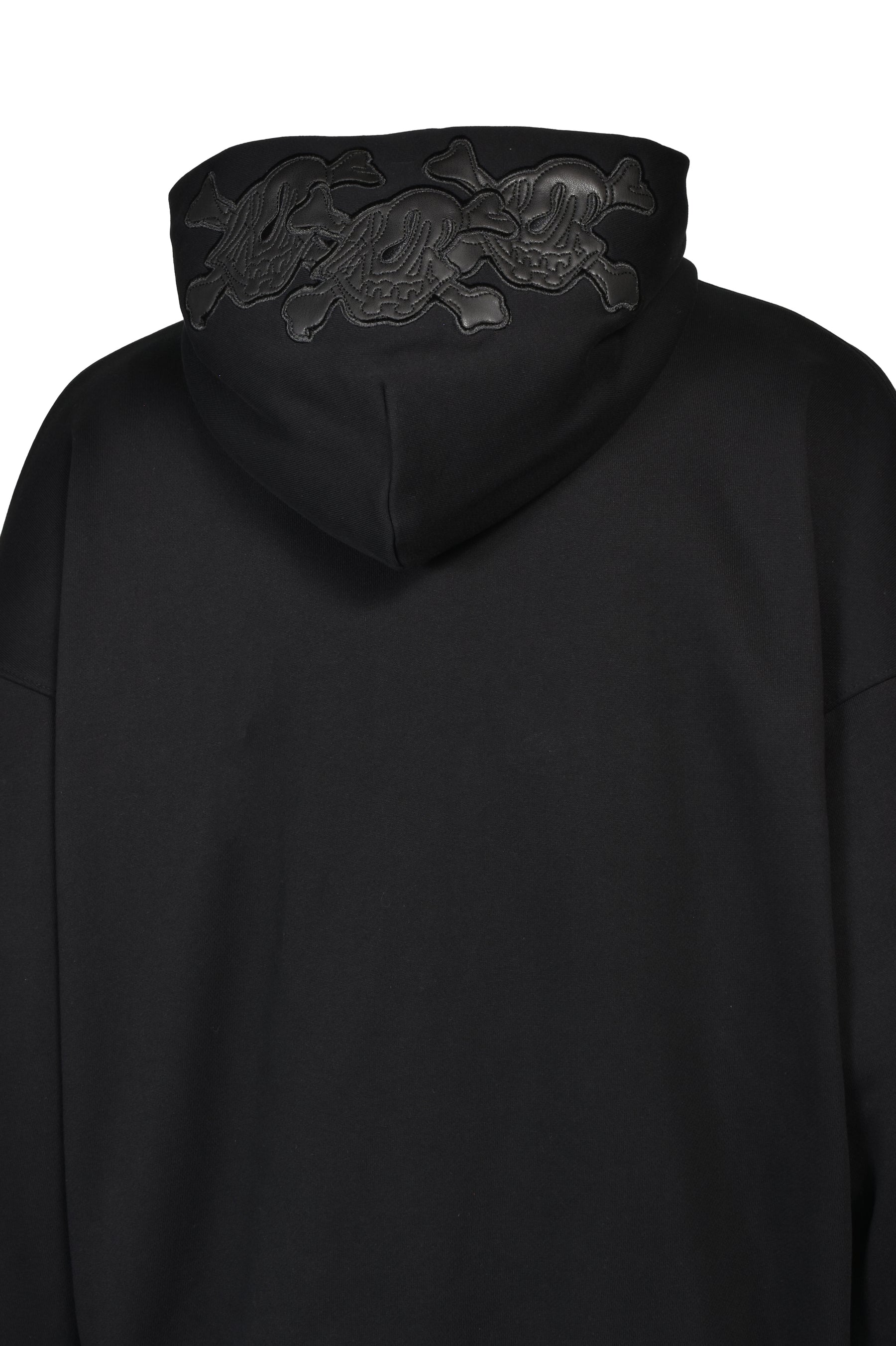 GRILL & TAN & BONE PATCH HOODIE / BLK