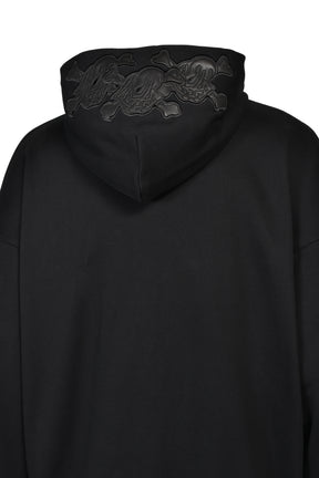 GRILL & TAN & BONE PATCH HOODIE / BLK