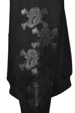 GRILL & TAN & BONE PATCH HOODIE / BLK