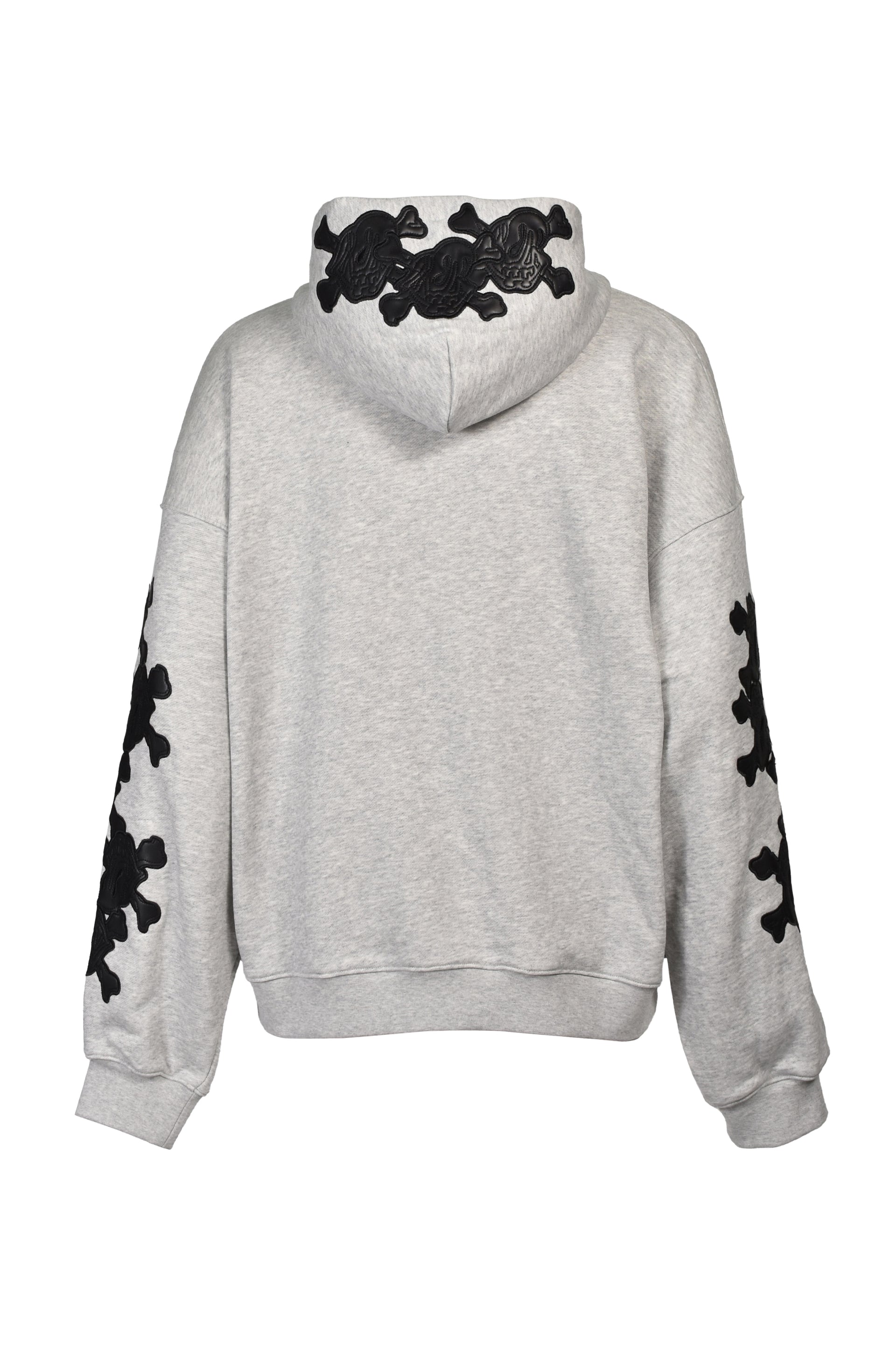 GRILL & TAN & BONE PATCH HOODIE / GRY