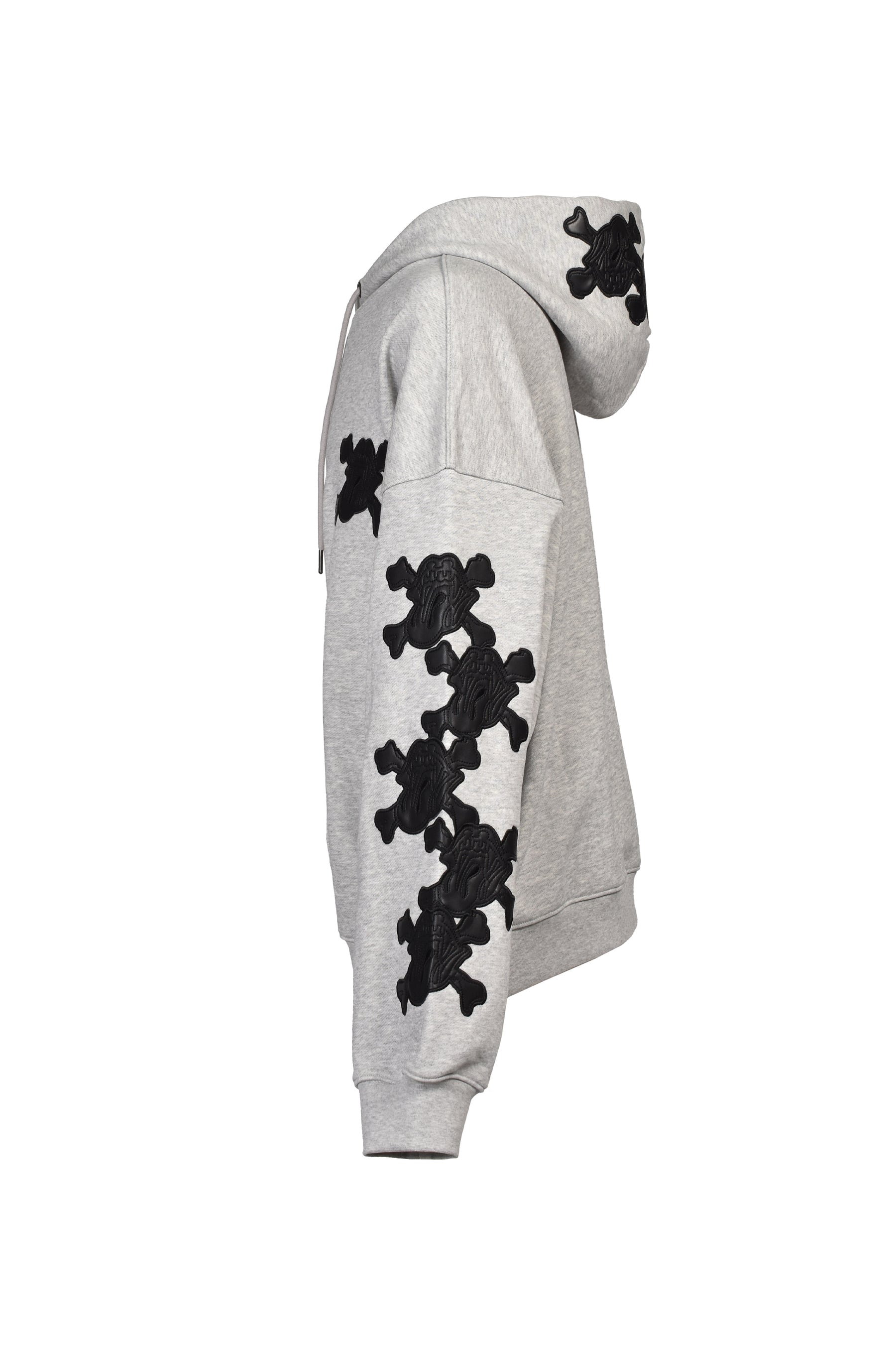 GRILL & TAN & BONE PATCH HOODIE / GRY