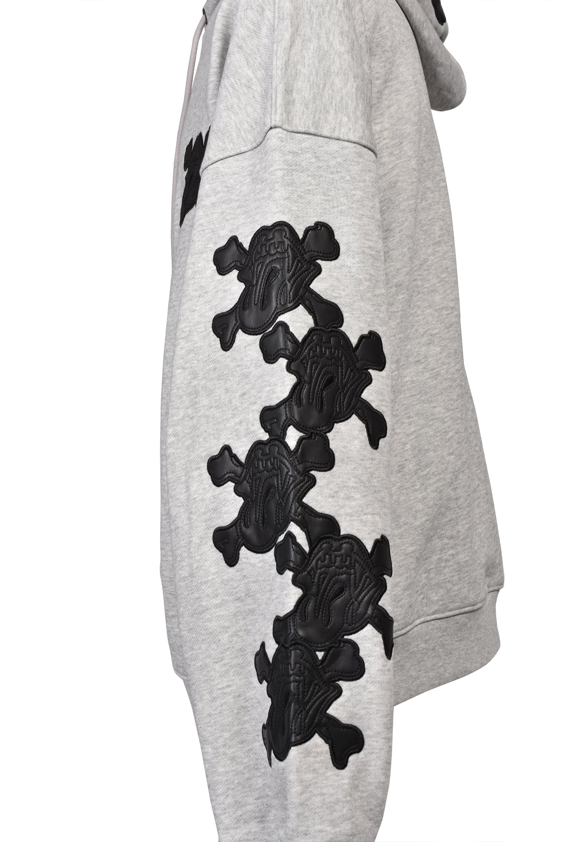 GRILL & TAN & BONE PATCH HOODIE / GRY
