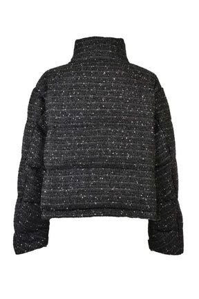 SHINY TWEED DOWN JACKET / BLK