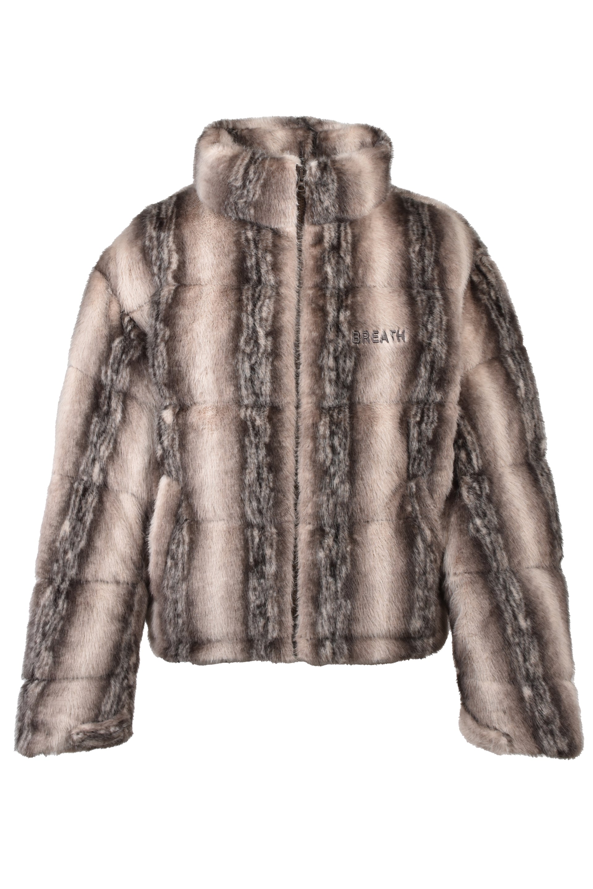 FAUX FUR DOWN JACKET / BEI