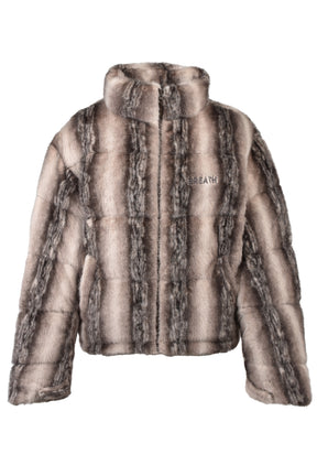FAUX FUR DOWN JACKET / BEI