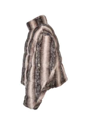 FAUX FUR DOWN JACKET / BEI