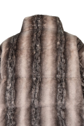 FAUX FUR DOWN JACKET / BEI