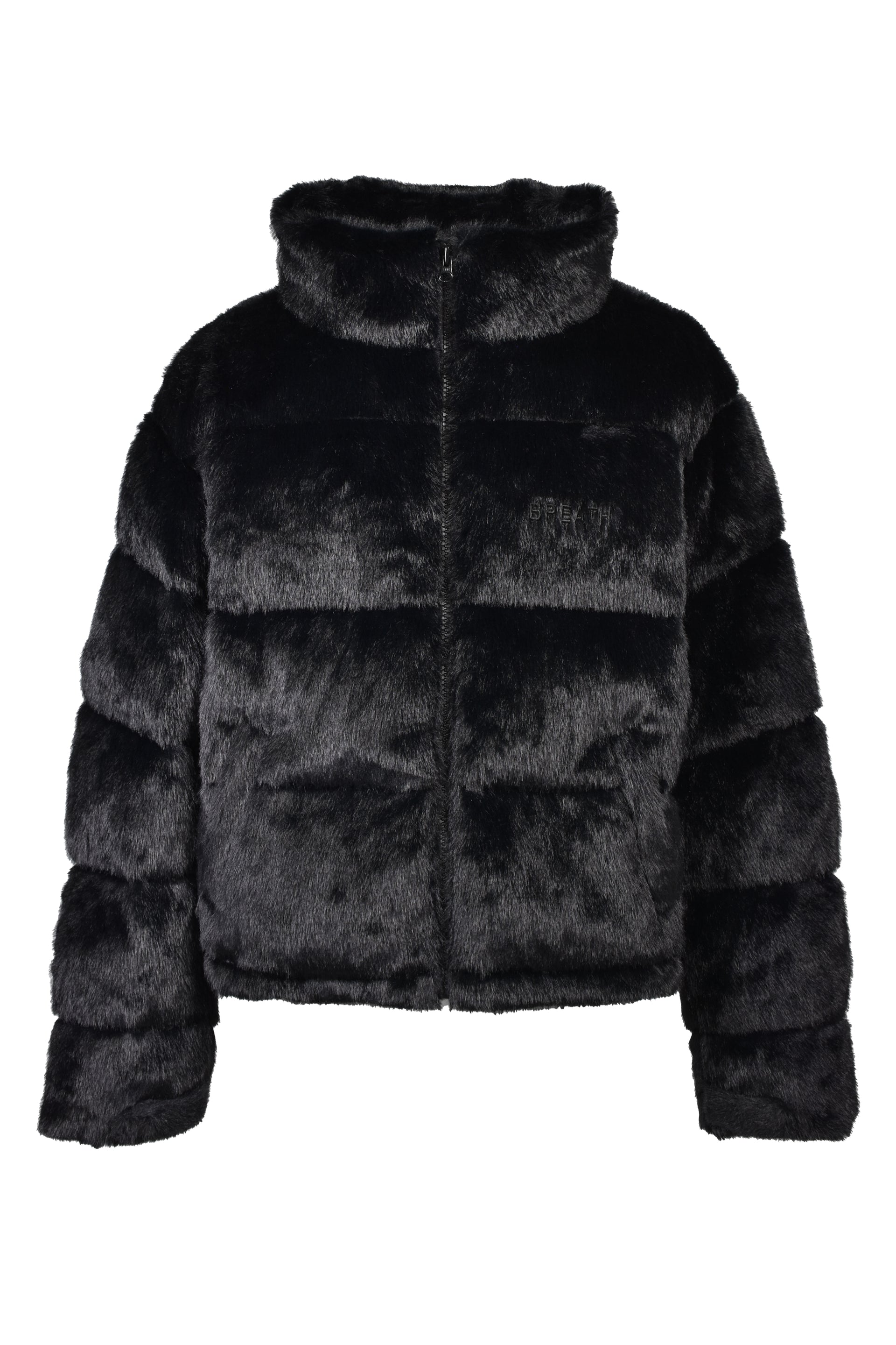 FAUX FUR DOWN JACKET / BLK