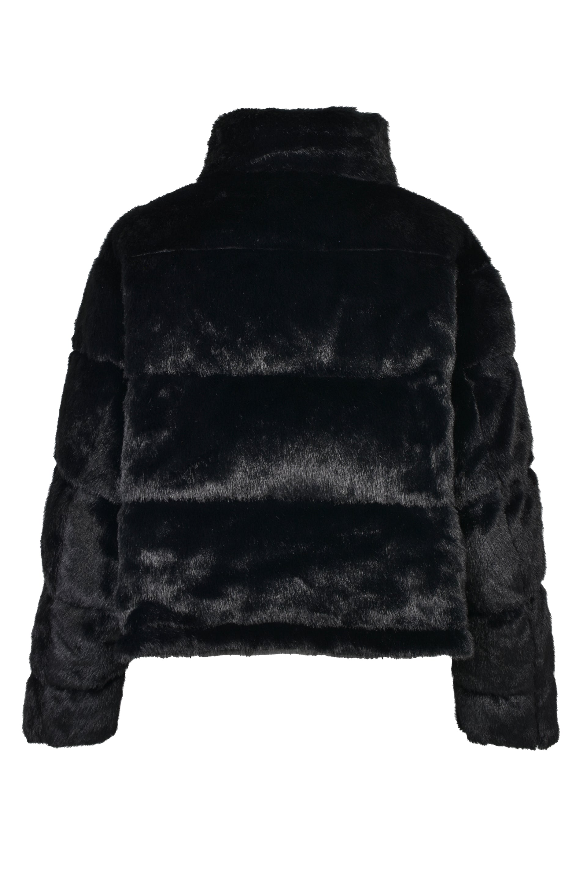 FAUX FUR DOWN JACKET / BLK