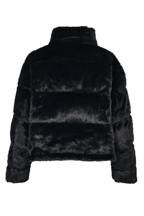 FAUX FUR DOWN JACKET / BLK