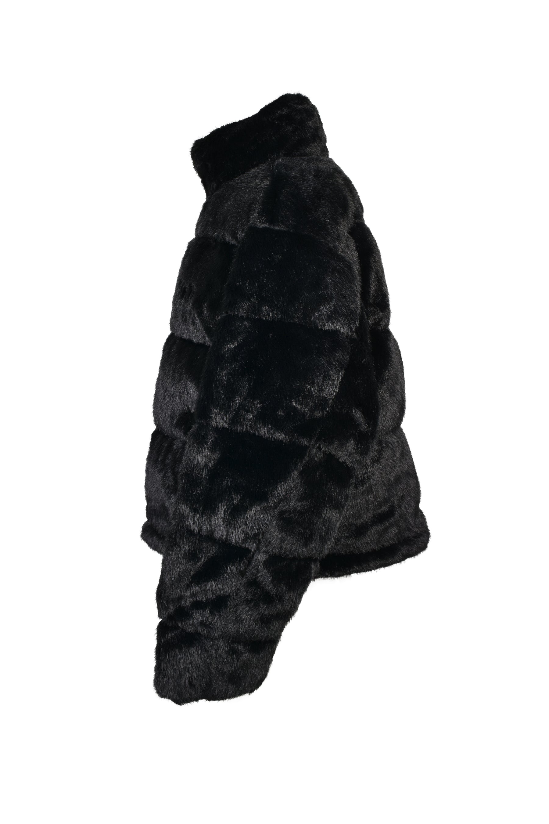 FAUX FUR DOWN JACKET / BLK