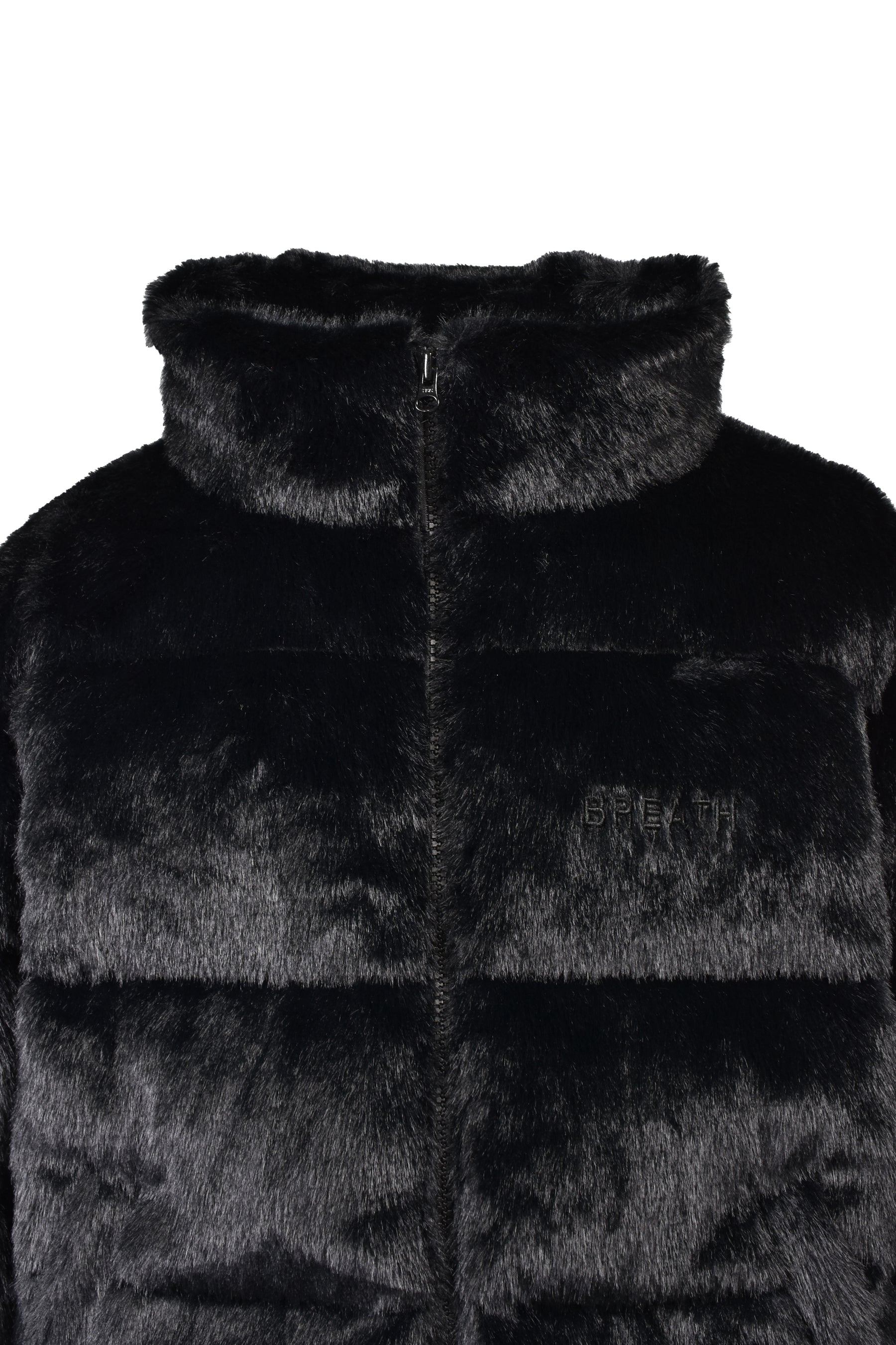 FAUX FUR DOWN JACKET / BLK