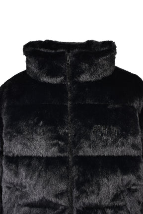 FAUX FUR DOWN JACKET / BLK