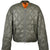 FAUX LEATHER QUILTING DOWN JACKET / OLV