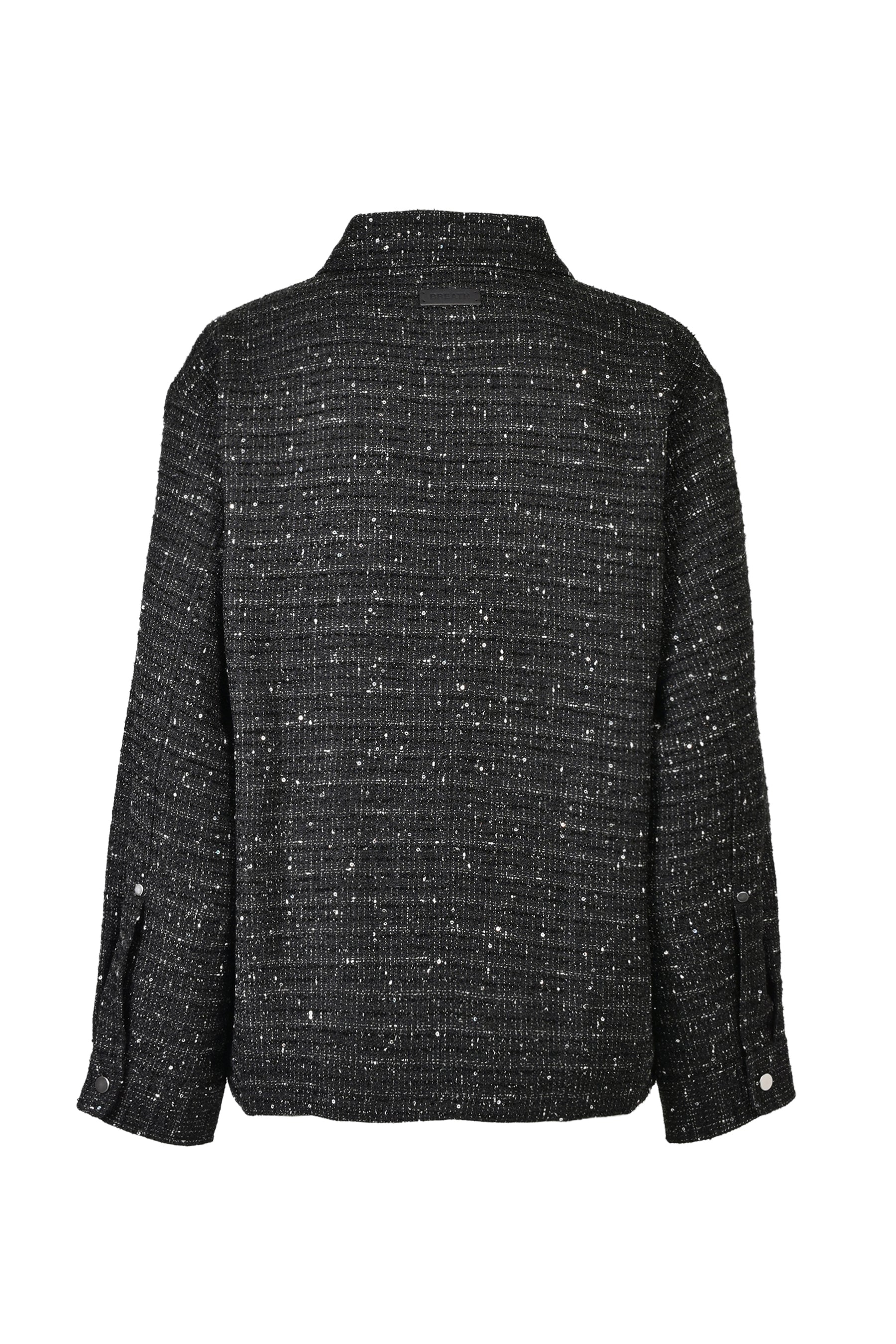 SHINY TWEED JACKET / BLK