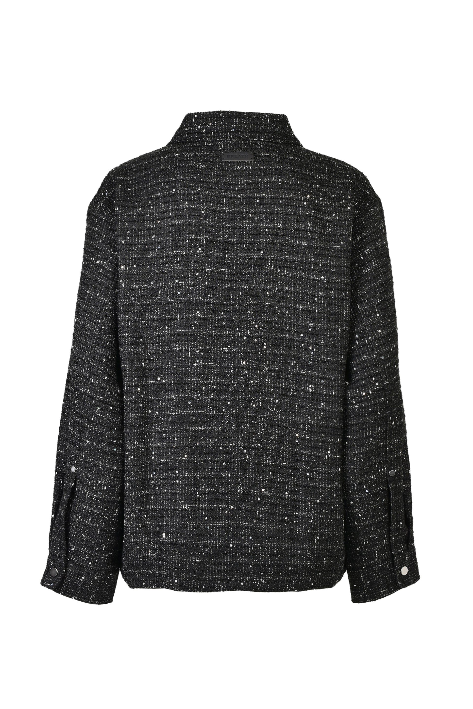 SHINY TWEED JACKET / BLK