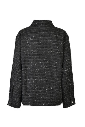 SHINY TWEED JACKET / BLK