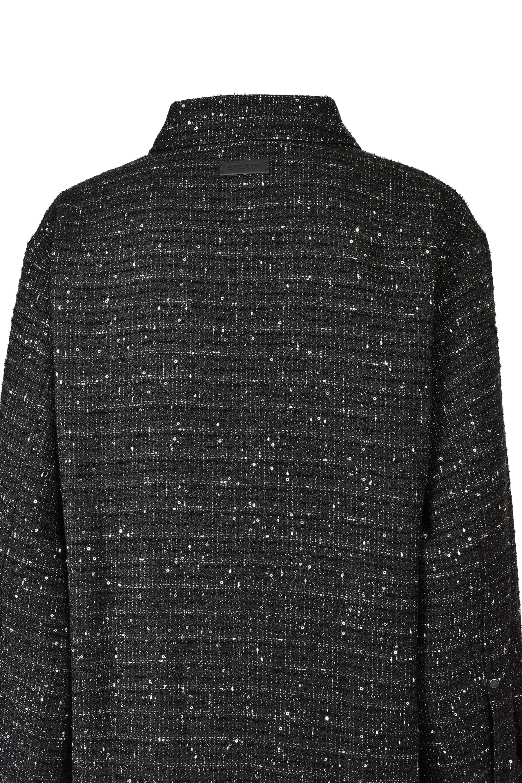 SHINY TWEED JACKET / BLK