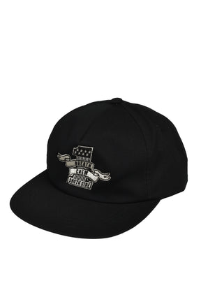 GLITTER ONE 5 PANEL CAP / BLK