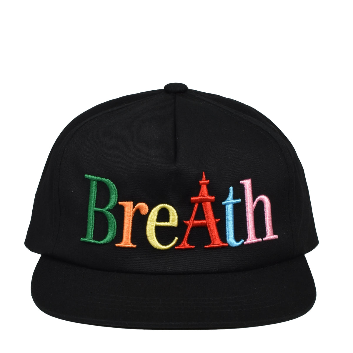 BREATH Breath SS26 RAINBOW LOGO 5 PANEL CAP / BLK - NUBIAN