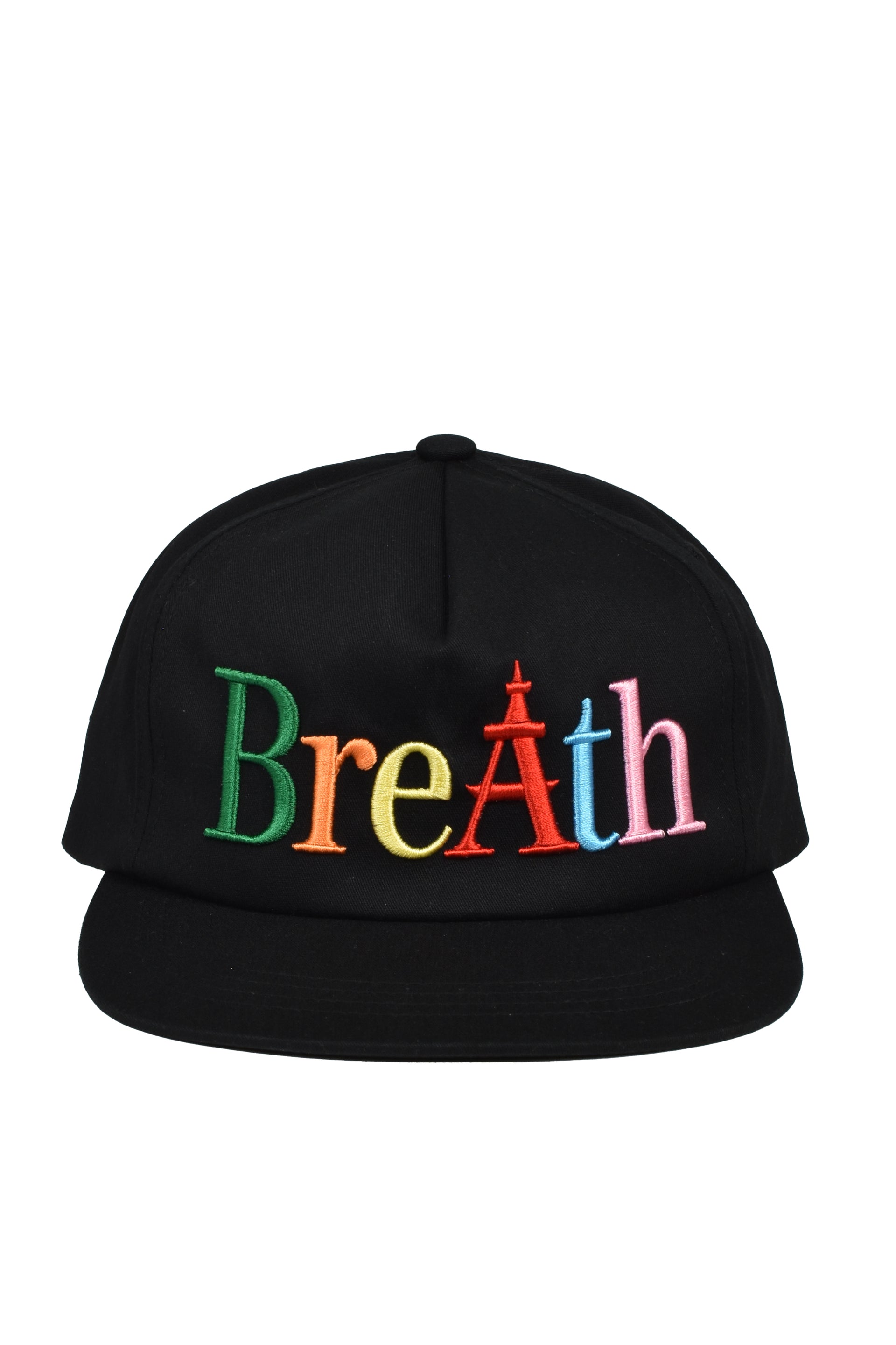 RAINBOW LOGO 5 PANEL CAP / BLK