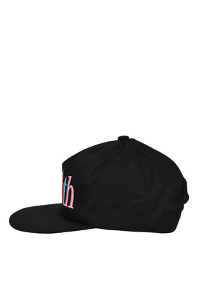RAINBOW LOGO 5 PANEL CAP / BLK