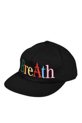 RAINBOW LOGO 5 PANEL CAP / BLK