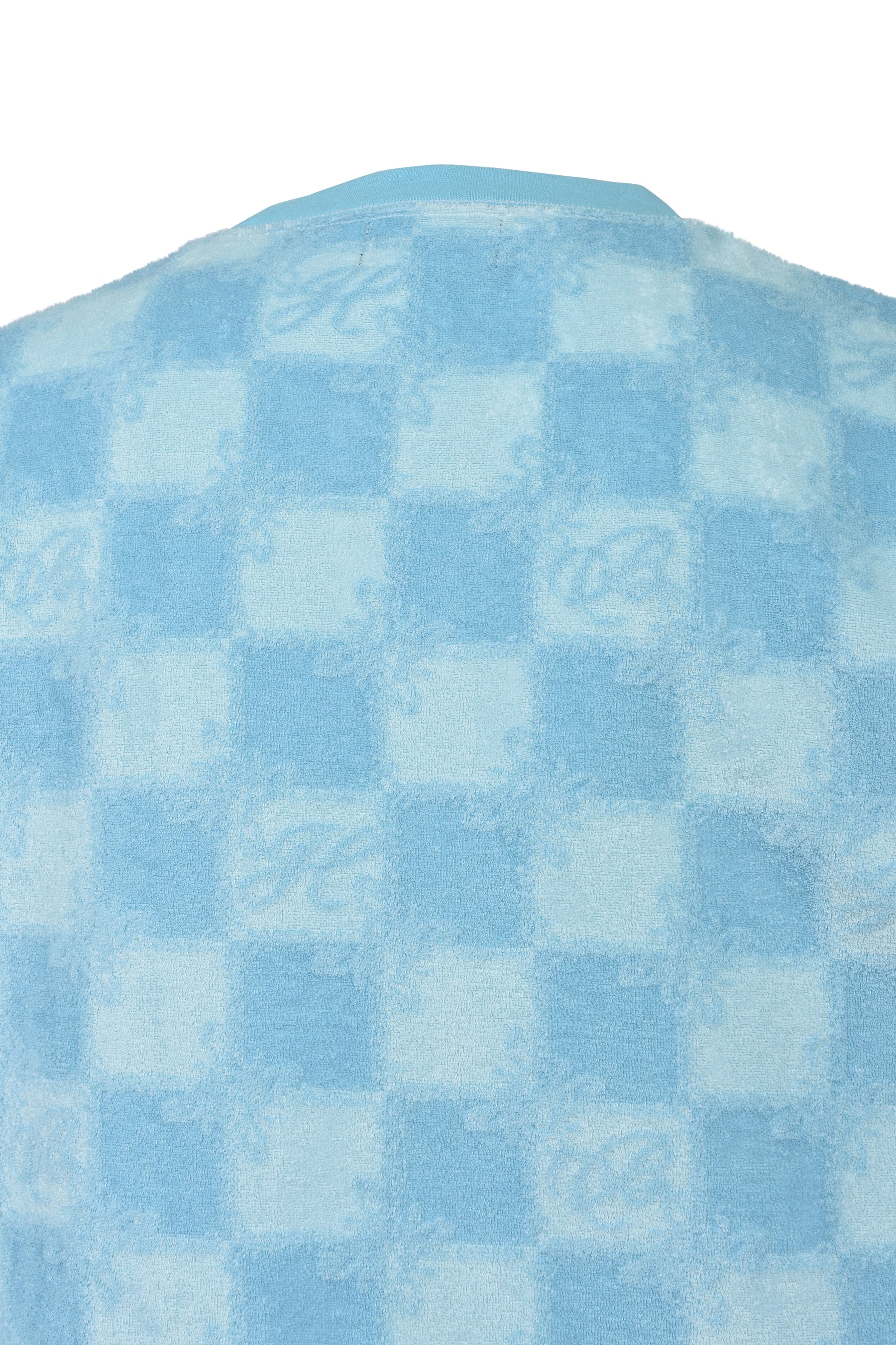BLOCK CHECK PILE TEE / ICE