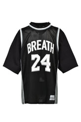 LAYERED BASKET BALL JERSEY TEE / BLK