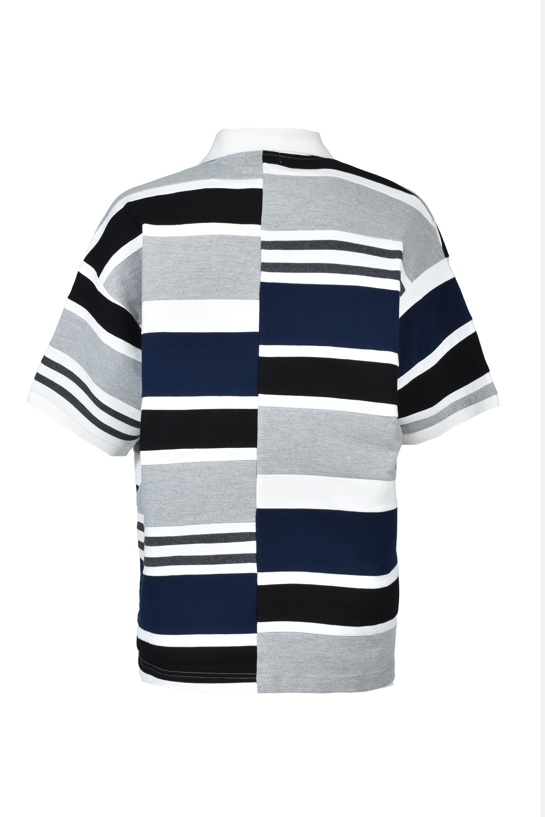 EMBLEM LOGO CRAZY BORDER POLO SHIRT / BLK