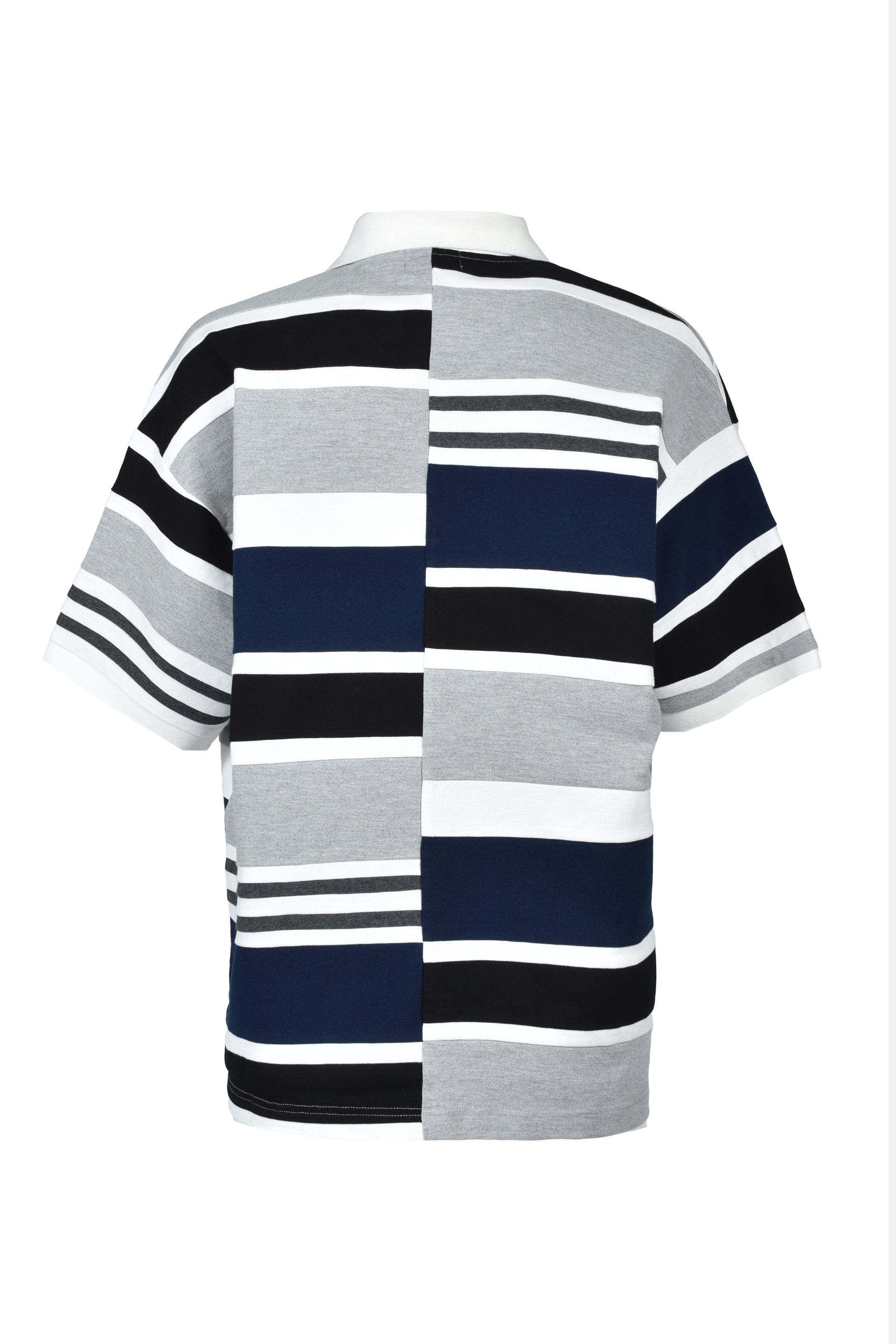 EMBLEM LOGO CRAZY BORDER POLO SHIRT / BLK