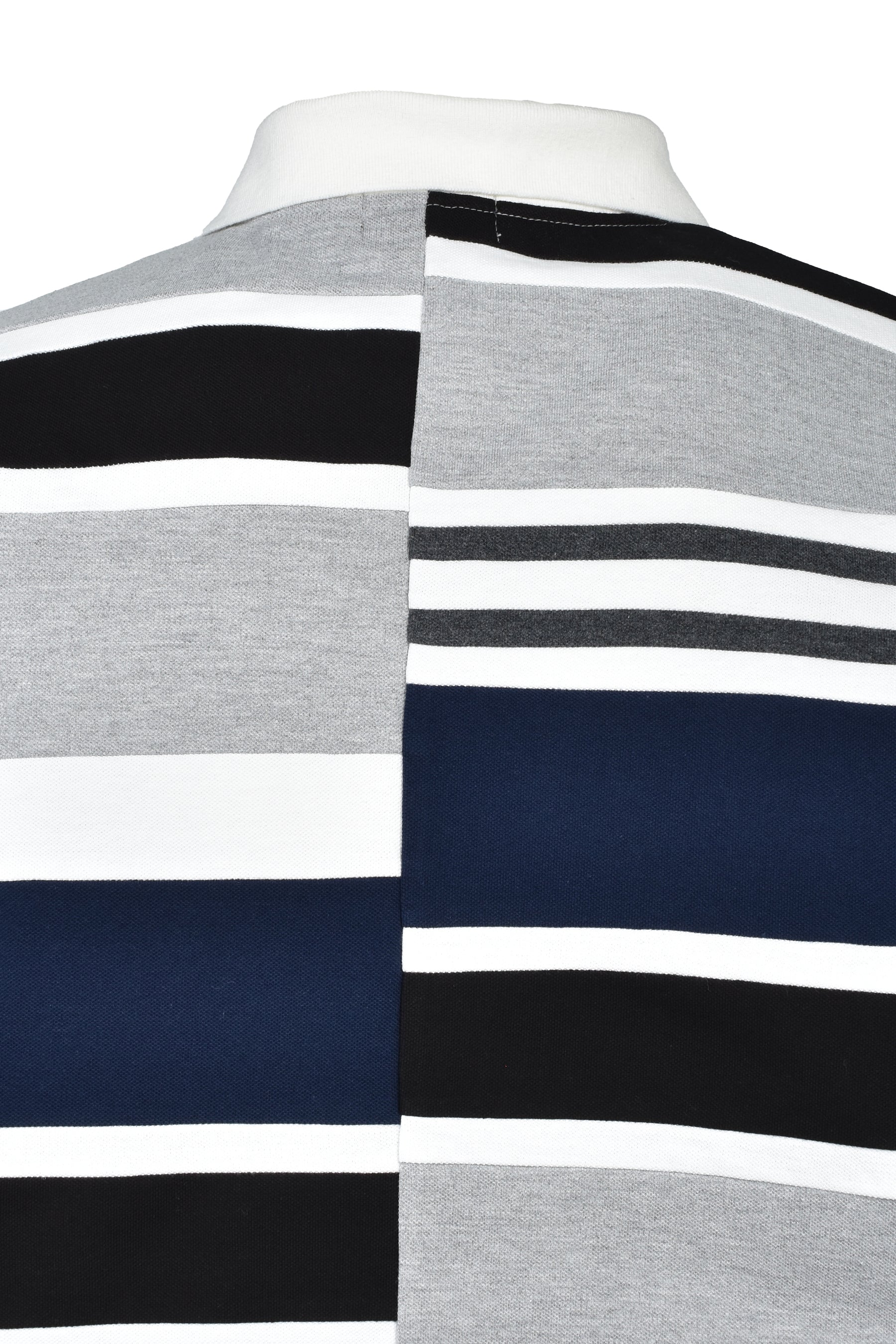 EMBLEM LOGO CRAZY BORDER POLO SHIRT / BLK