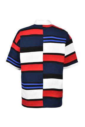 EMBLEM LOGO CRAZY BORDER POLO SHIRT / RED